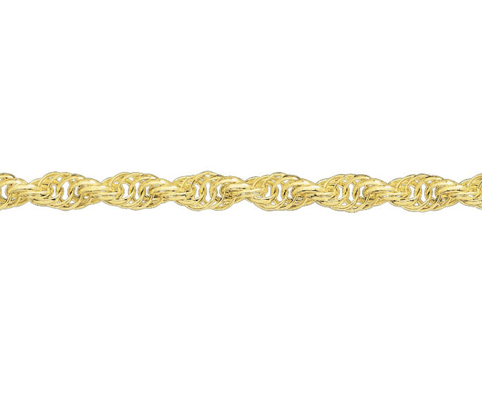 9K YELLOW GOLD TRIPPLE ROPE BRACELET