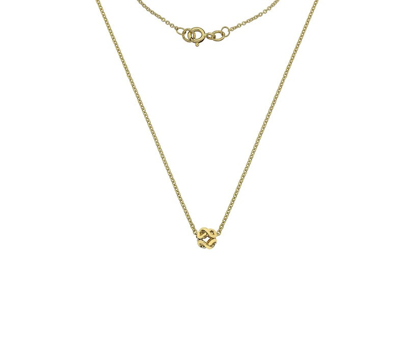 UNIQUE 9CT YELLOW GOLD INFINITY BEAD NECKLACE