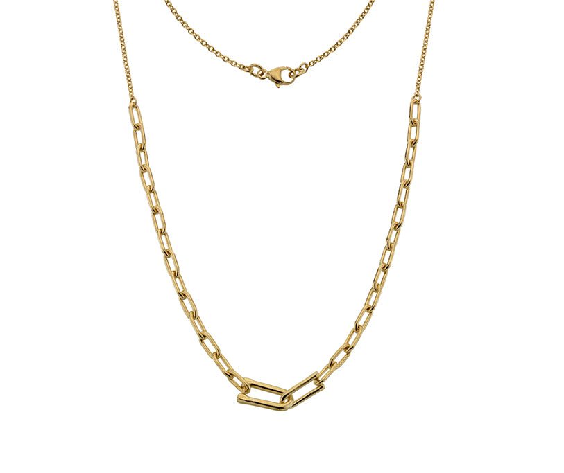 9CT YELLOW GOLD U LINK NECKLACE