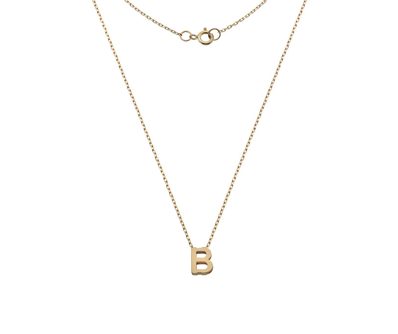 9CT YELLOW GOLD MINI INITIAL NECKLACE