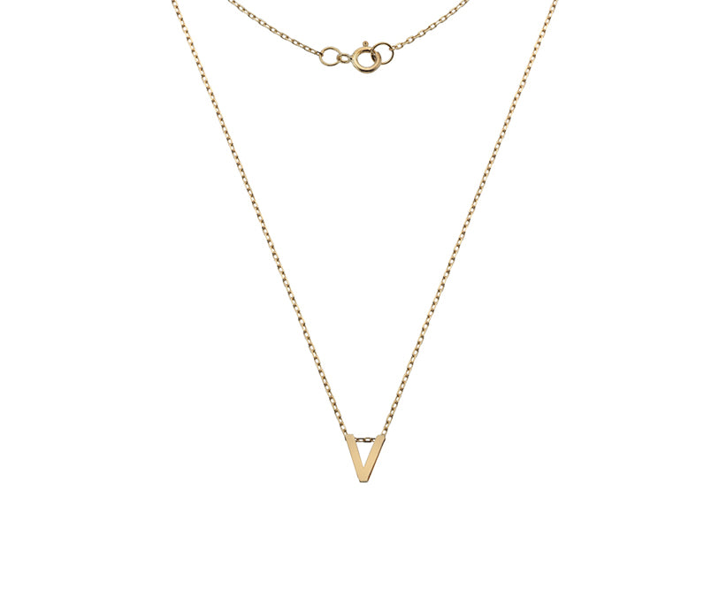 9CT YELLOW GOLD MINI INITIAL NECKLACE