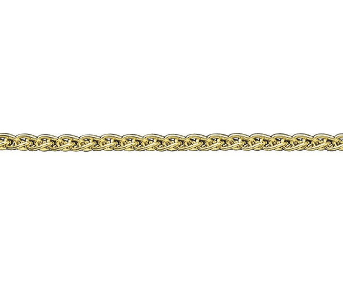 ELEGANT 9CT YELLOW GOLD SPIGA 18" NECKLACE