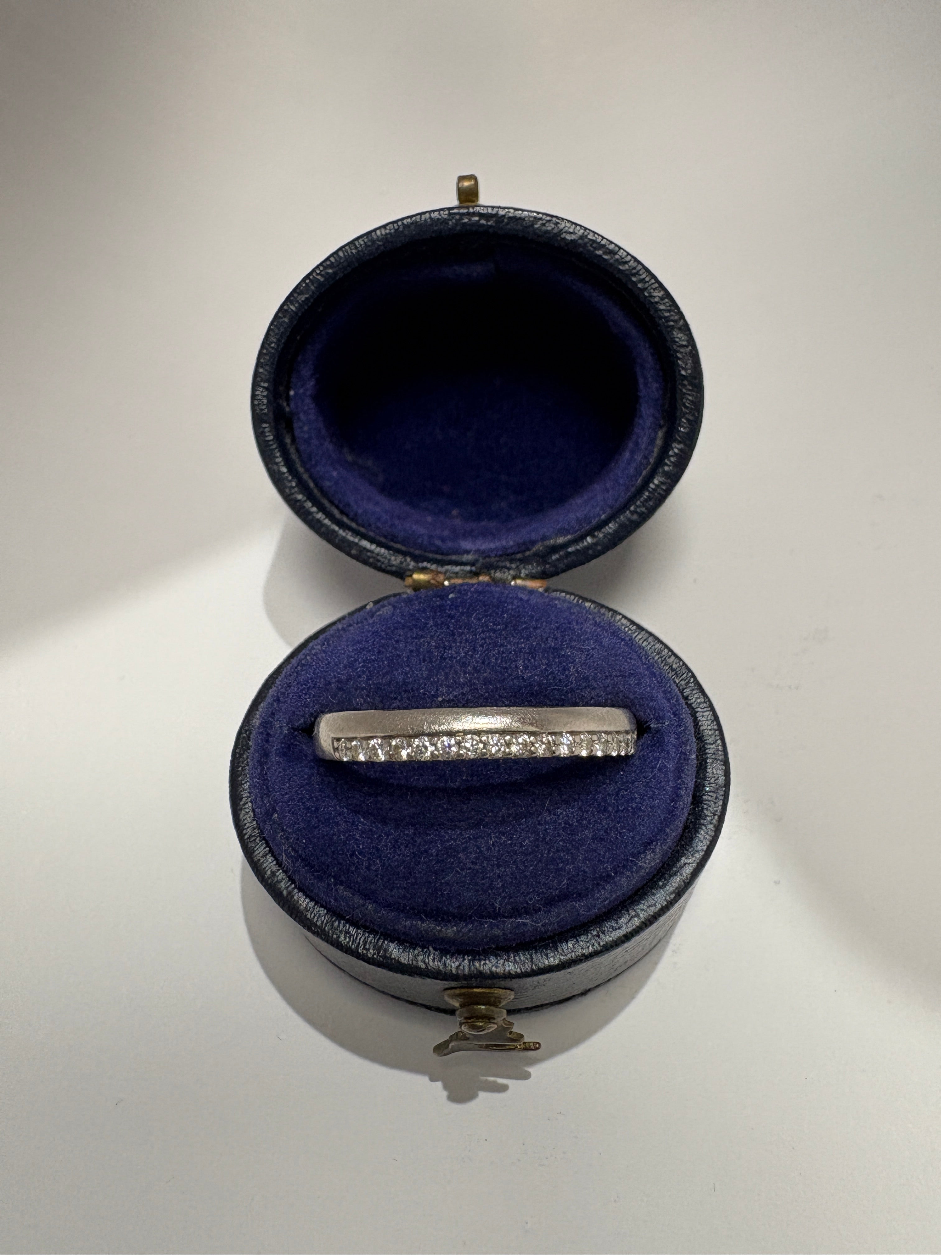 Pre-Loved Platinum Half Diamond Band – Size O½
