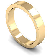 18CT YELLOW GOLD FLAT GENTS WEDDING RING
