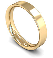 18CT YELLOW GOLD FLAT COURT WEDDING RING