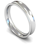 PLAIN TRADITIONAL CONCAVE MEN'S WEDDING RING