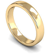 YELLOW GOLD EDGED SLIGHT COURT 5MM MENS WEDDING RING