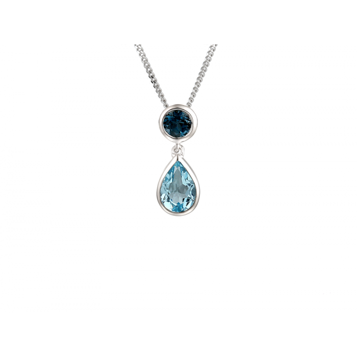 BLUE TOPAZ SILVER NECKLACE