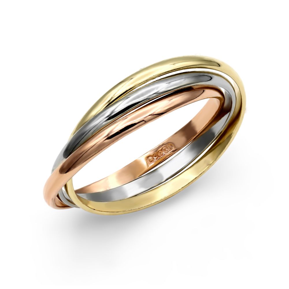 9ct yellow white and rose gold 2mm Russian wedding ring hand assembled by Fogal & Barnes Harrogate