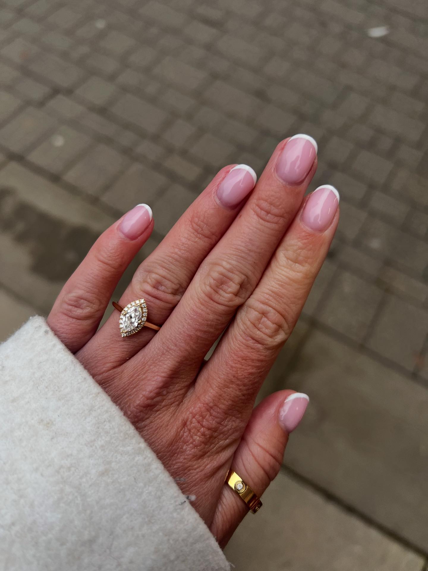 bespoke marquise natural diamond engagement ring, custom made in Harrogate 