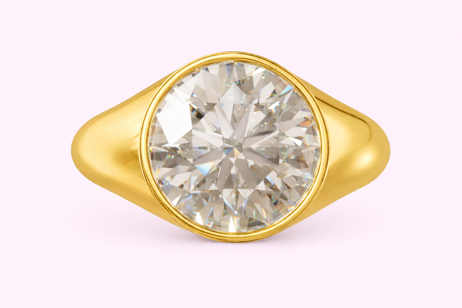 modern bezel set lab grown diamond engagement ring Harrogate jewellers