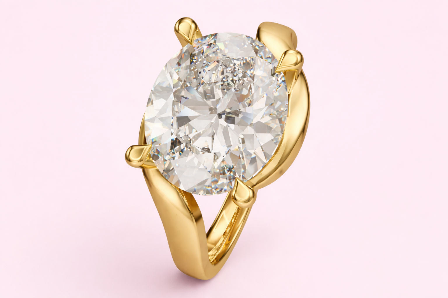 The "Hazel" Oval Lab-Grown Diamond Twist Engagement Ring - Fogal & Barnes 