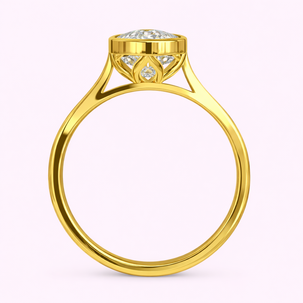 Modern pear diamond engagement ring lab-grown 2.50ct in gold or platinum Fogal and Barnes Harrogate
