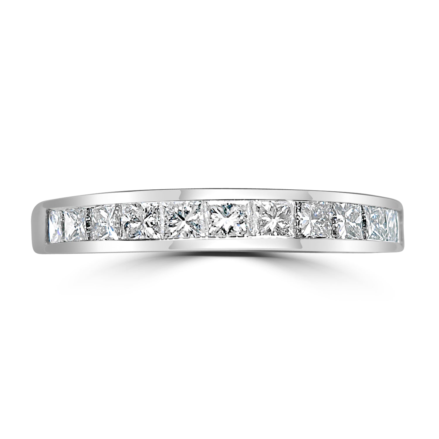 PRINCESS DIAMOND CHANNEL ETERNITY/WEDDING RING