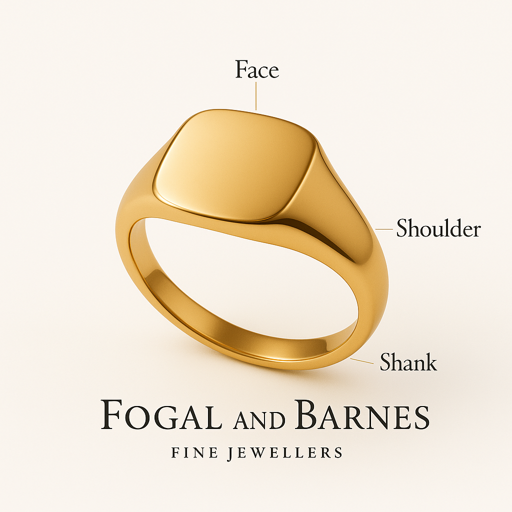 Classic Solid Cushion x Men's Signet Ring1