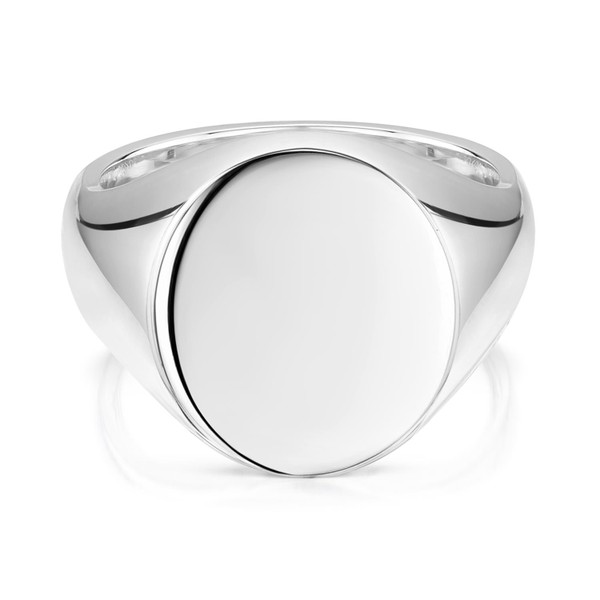 SOLID OVAL SHAPPED HEAD SIGNET RING