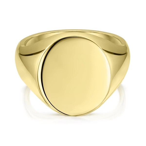 SOLID OVAL SHAPPED HEAD SIGNET RING