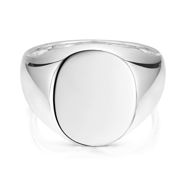 SOLID OVAL SHAPED HEAD SIGNET RING