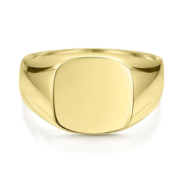 SOLID CUSHION SHAPED HEAD SIGNET RING