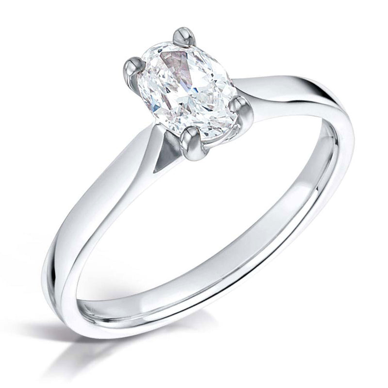 OVAL CUT DIAMOND SOLITAIRE ENGAGEMENT RING