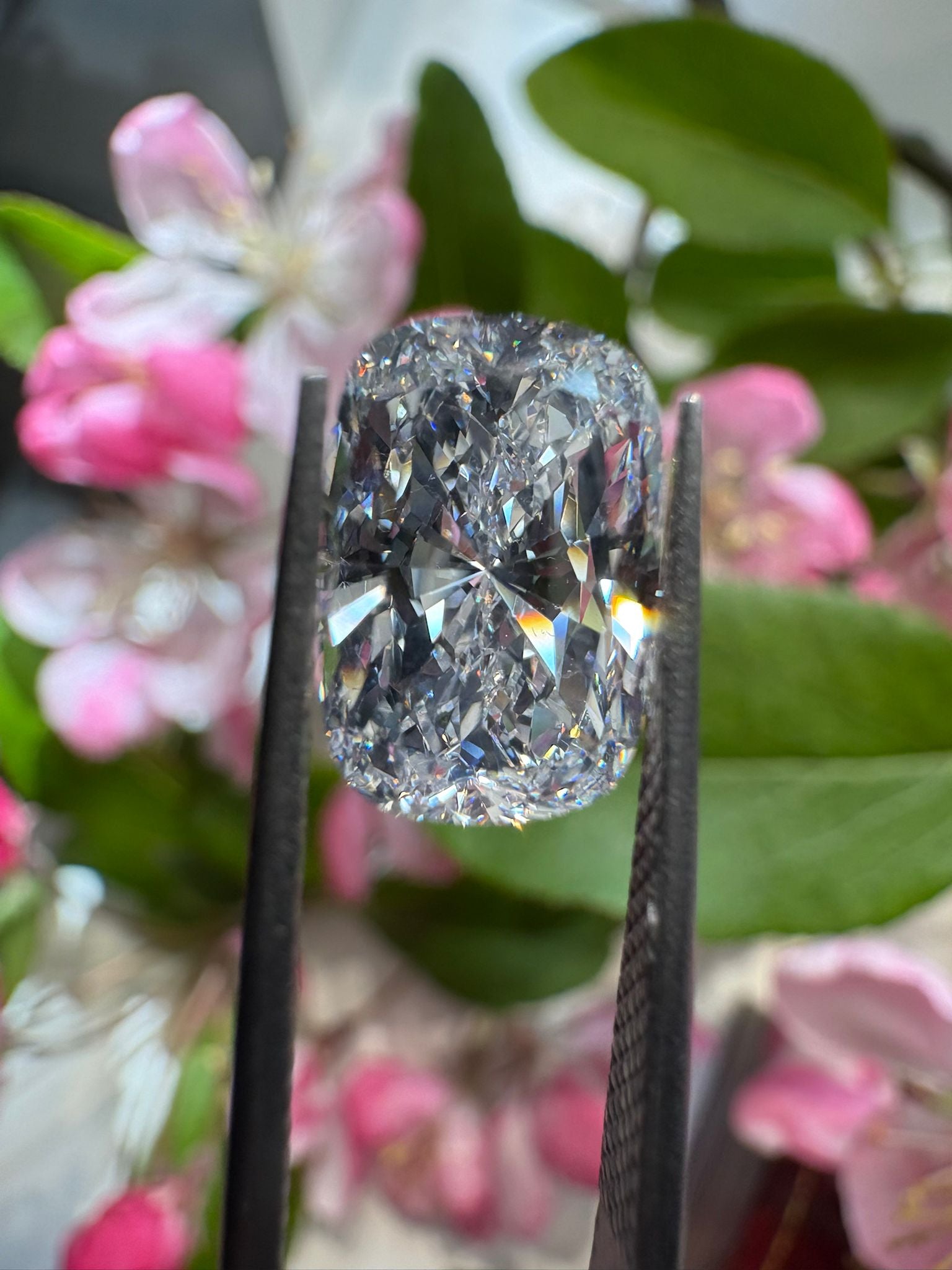 Natural Diamond Elongated cushion Cut Engagement Ring Harrgate Shop