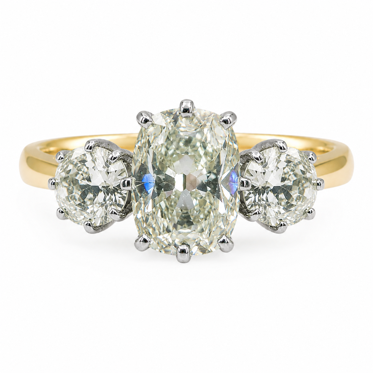 excellent condition 18k yellow gold old mie cut diamonds harrogate jewellers uk second hand ring 