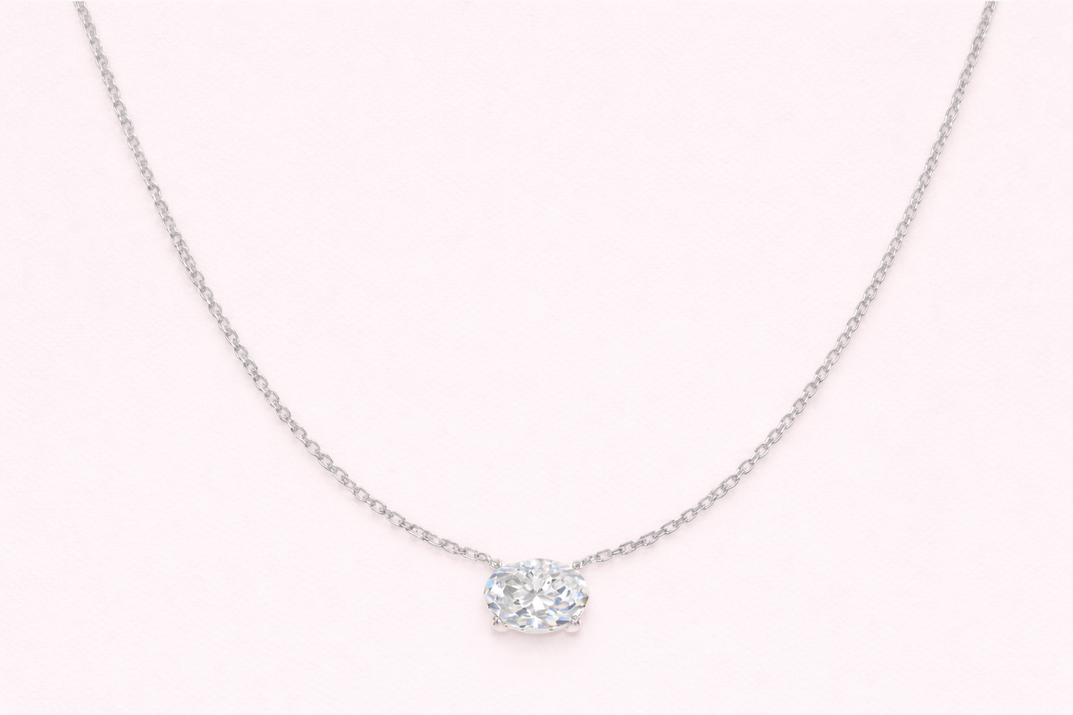 Harrogate Jewellers lab-grown oval pendant 