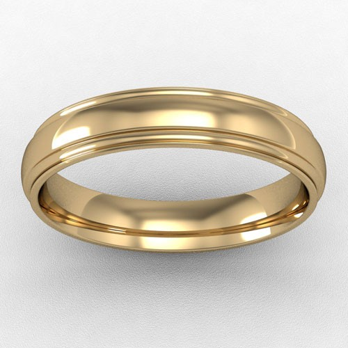 4MM COURT TRACK EDGE WEDDING RING