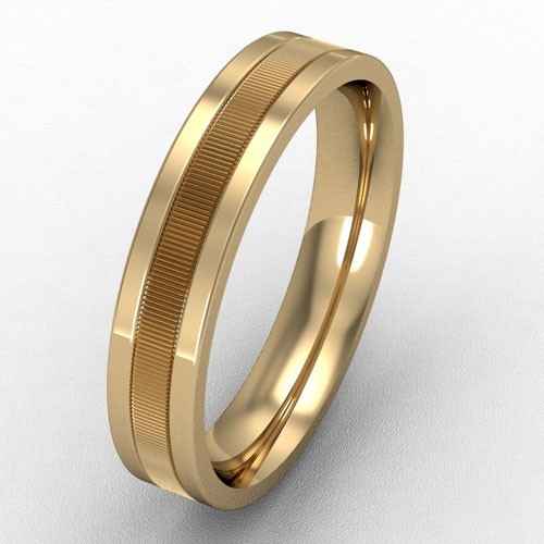 4MM HORIZONTAL RIB WEDDING RING