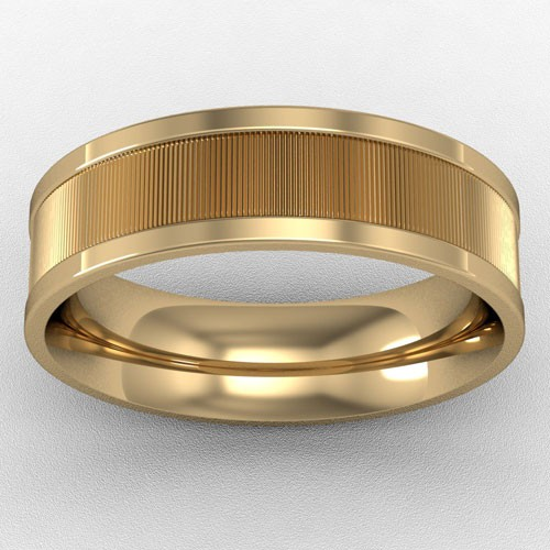 6MM HORIZONTAL RIB WEDDING RING