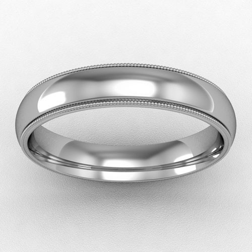 4MM COURT MILL GRAIN EDGE WEDDING RING