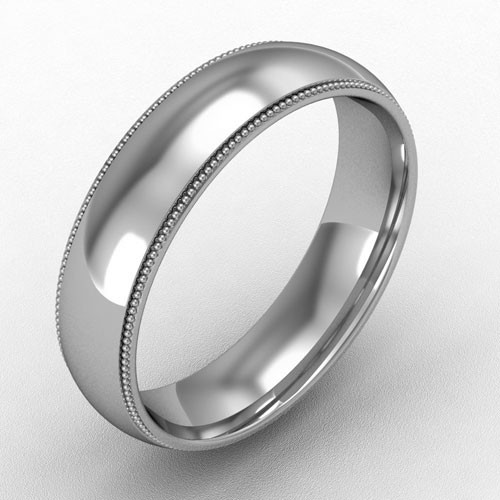 5MM COURT MILL GRAIN EDGE WEDDING RING