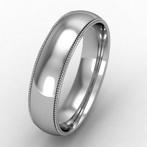 5MM COURT MILL GRAIN EDGE WEDDING RING