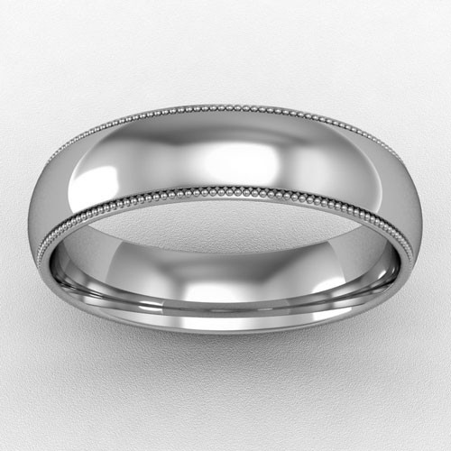 5MM COURT MILL GRAIN EDGE WEDDING RING