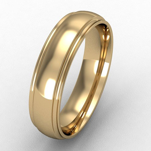 5MM COURT TRACK EDGE WEDDING RING