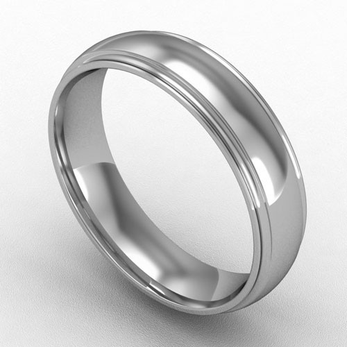 5MM COURT TRACK EDGE WEDDING RING