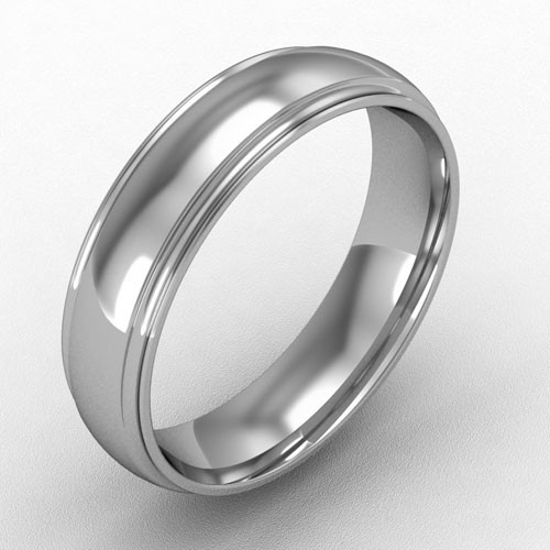 5MM COURT TRACK EDGE WEDDING RING