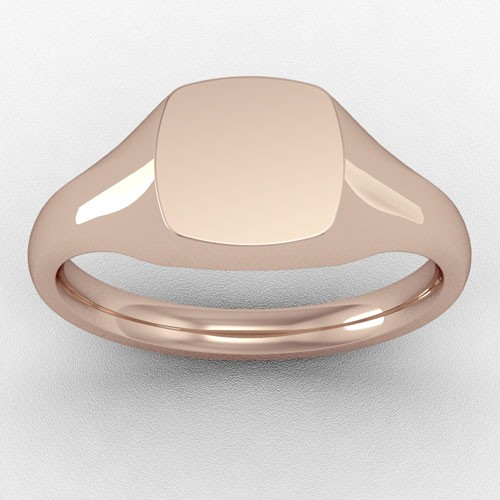 SMALL TRADITIONAL CUSHION SHAPED HEAD SIGNET RING