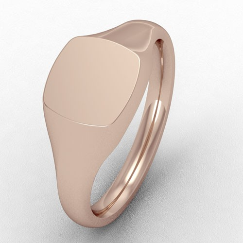 SMALL TRADITIONAL CUSHION SHAPED HEAD SIGNET RING