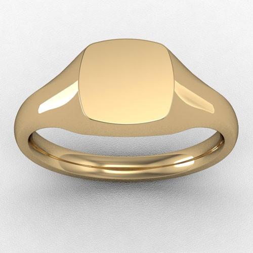 SMALL TRADITIONAL CUSHION SHAPED HEAD SIGNET RING