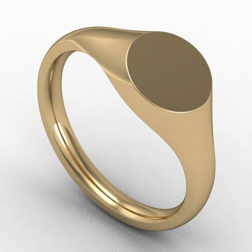 SMALL TRADITIONAL ROUND SHAPED HEAD SIGNET RING