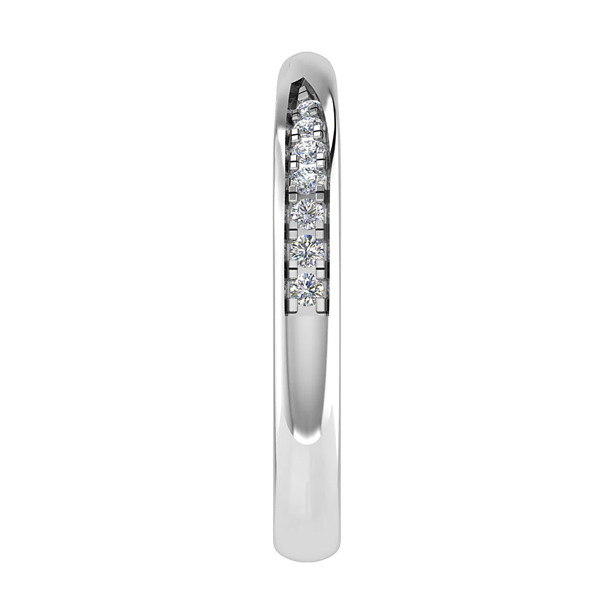 CROSSOVER GRAIN SET DIAMOND WEDDING ETERNITY RING