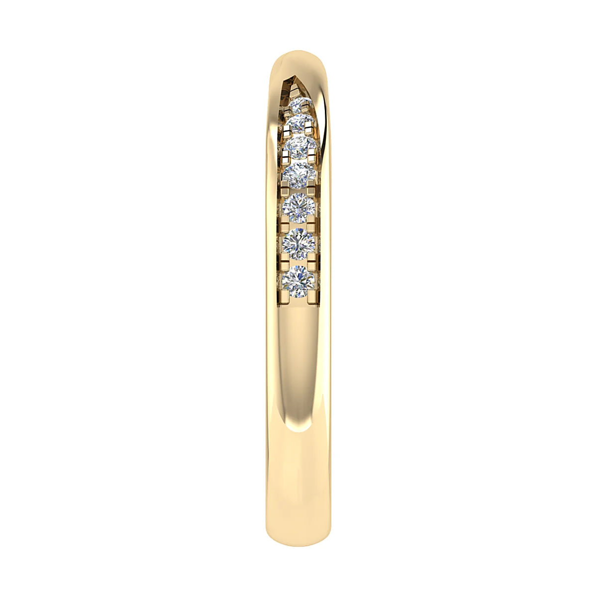 CROSSOVER GRAIN SET DIAMOND WEDDING ETERNITY RING