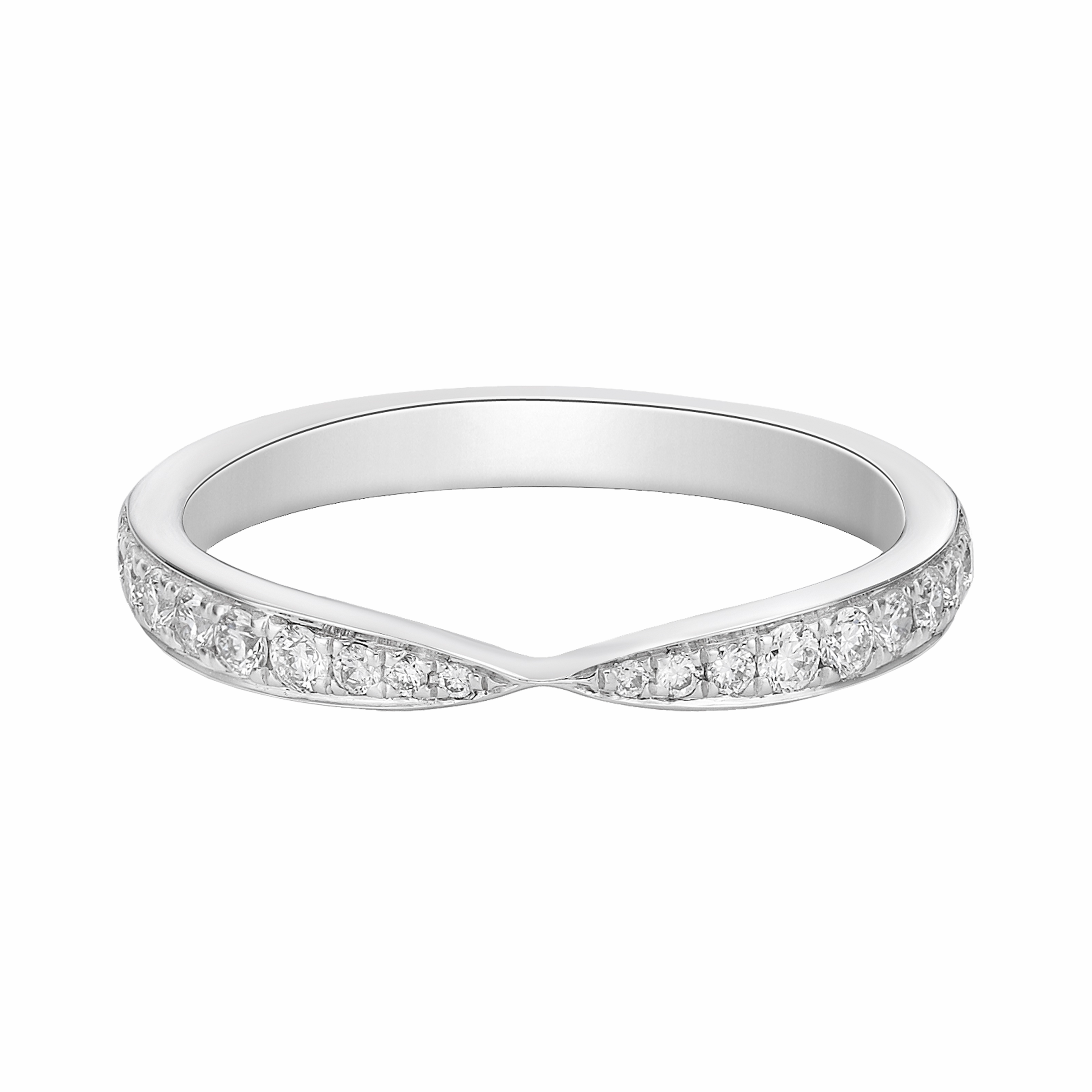 PINCHED GRAIN SET DIAMOND WEDDING ETERNITY RING