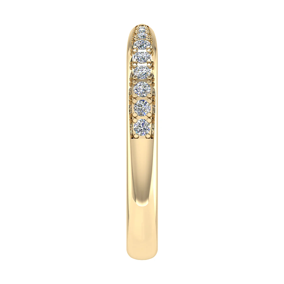 PINCHED GRAIN SET DIAMOND WEDDING ETERNITY RING