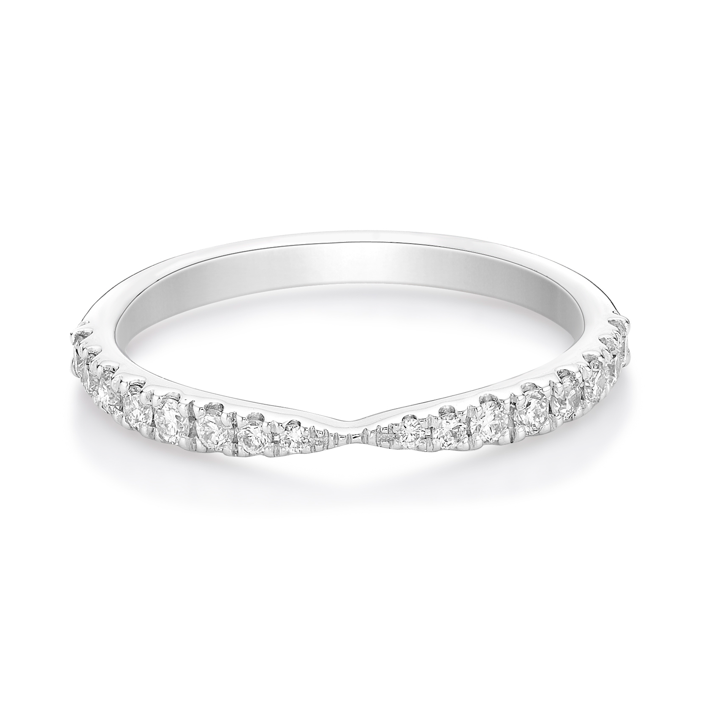 PINCHED MICRO CLAW SET DIAMOND WEDDING ETERNITY RING
