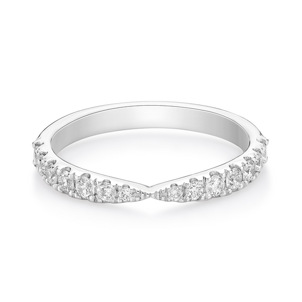 PINCHED MICRO CLAW SET DIAMOND WEDDING ETERNITY RING