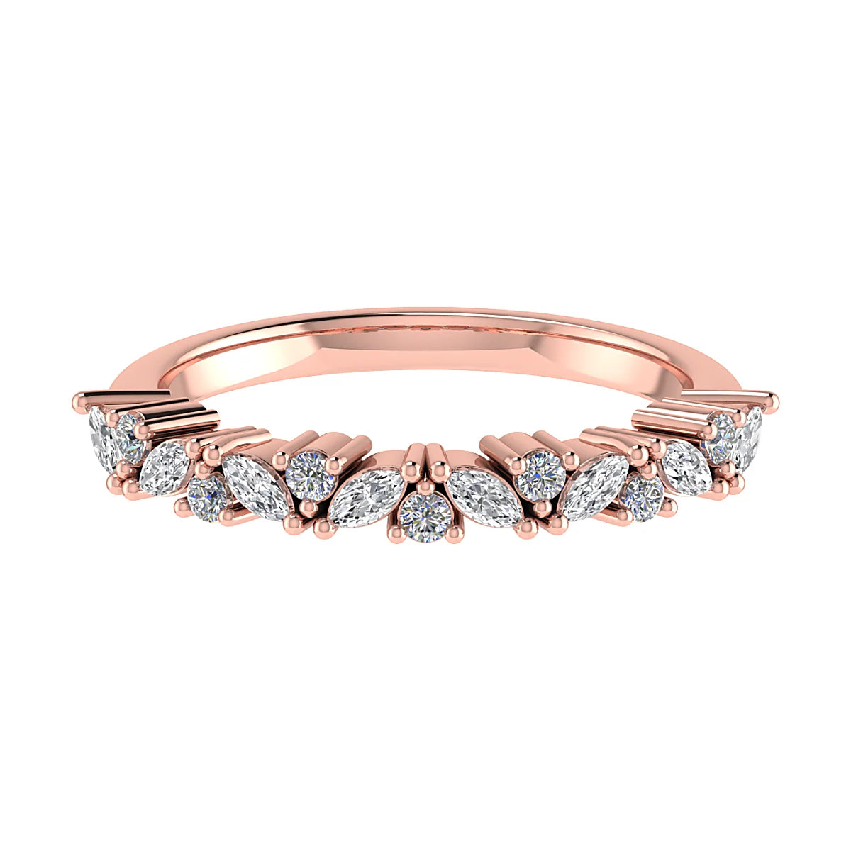 FANCY MIXED CUT DIAMOND ETERNITY/WEDDING RING