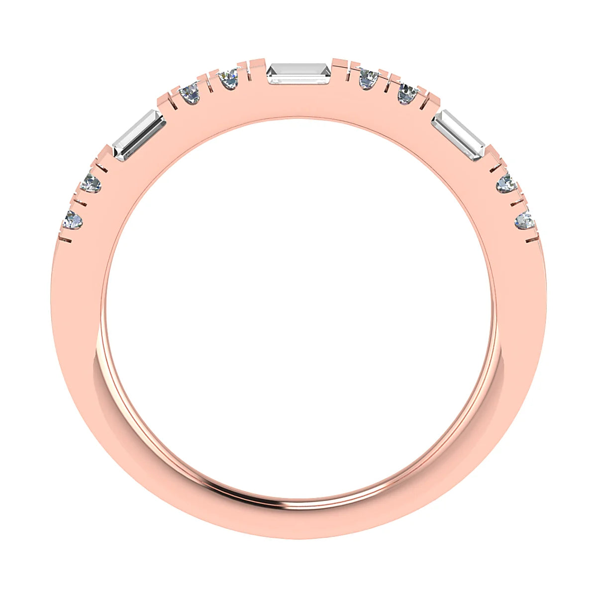 FANCY BAGUETTE AND ROUND DIAMOND ETERNITY/ WEDDING RING