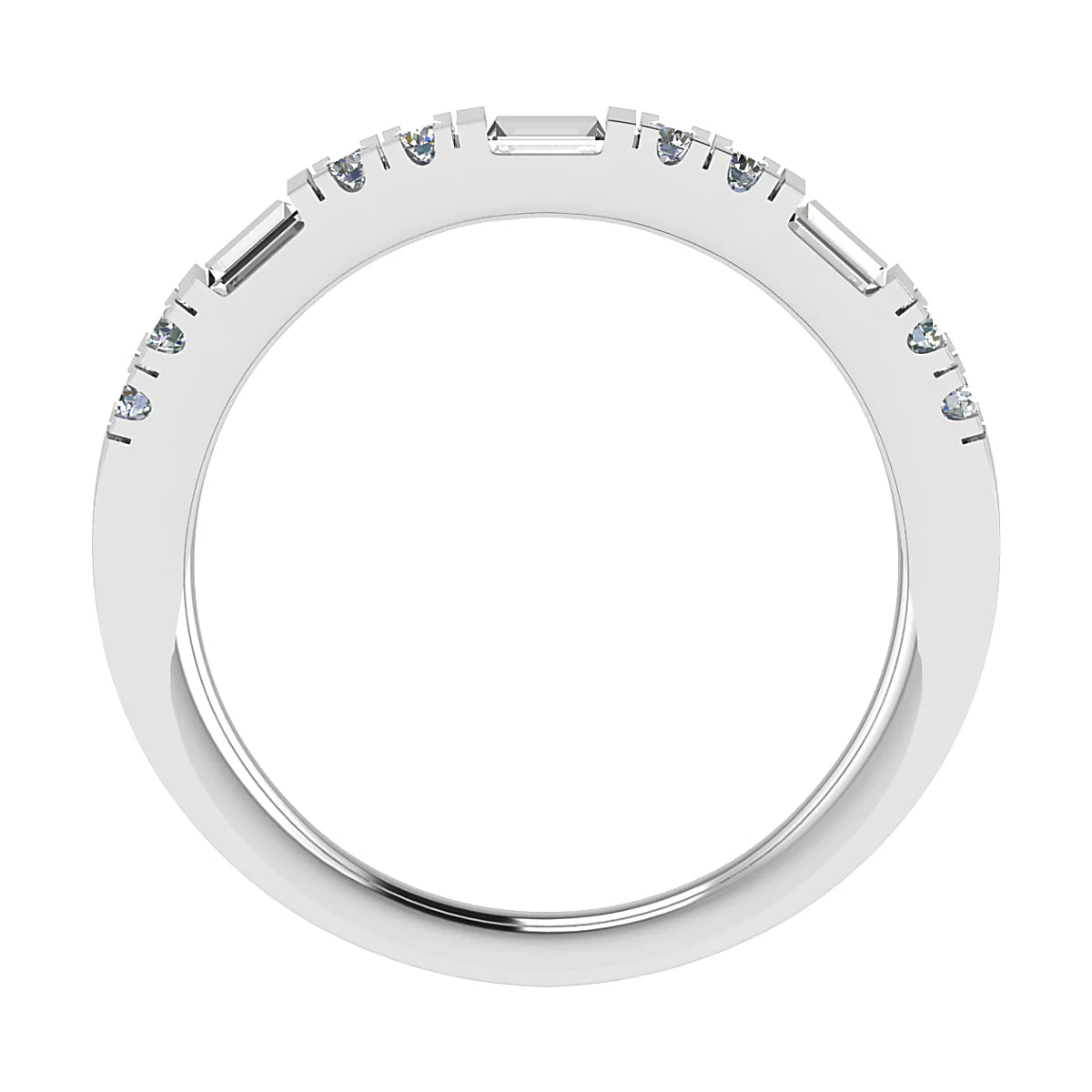 FANCY BAGUETTE AND ROUND DIAMOND ETERNITY/ WEDDING RING